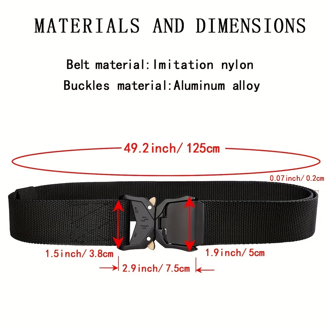 Side release buckle belt, aluminum, metal, plastic side release buckle belt