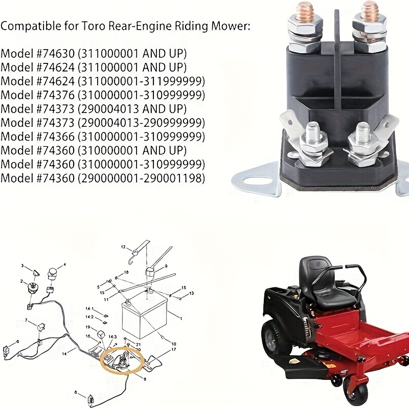 Yard machine riding mower starter online solenoid