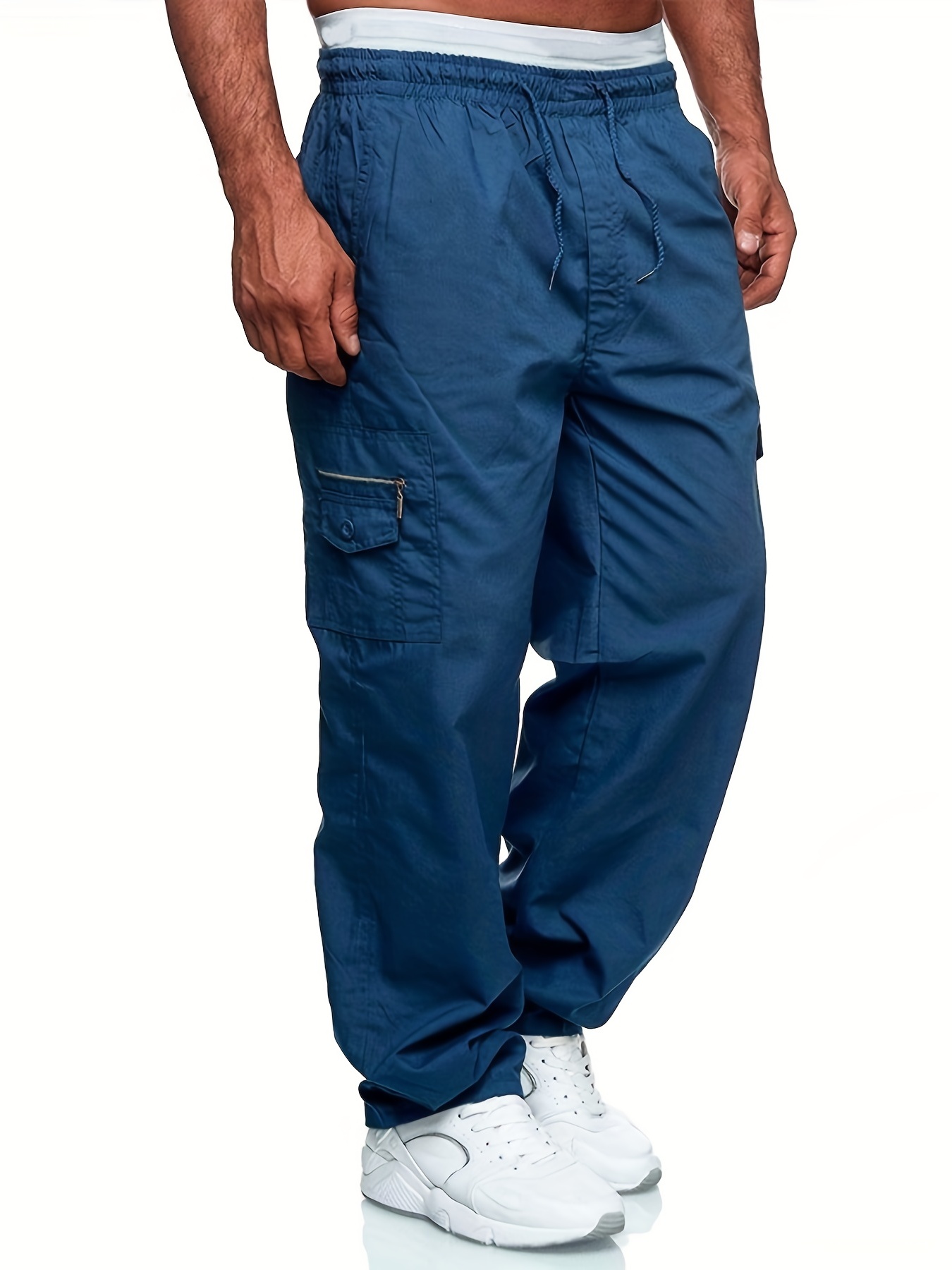 Classic Design Multi Flap Pockets Cargo Pants Men's Casual - Temu