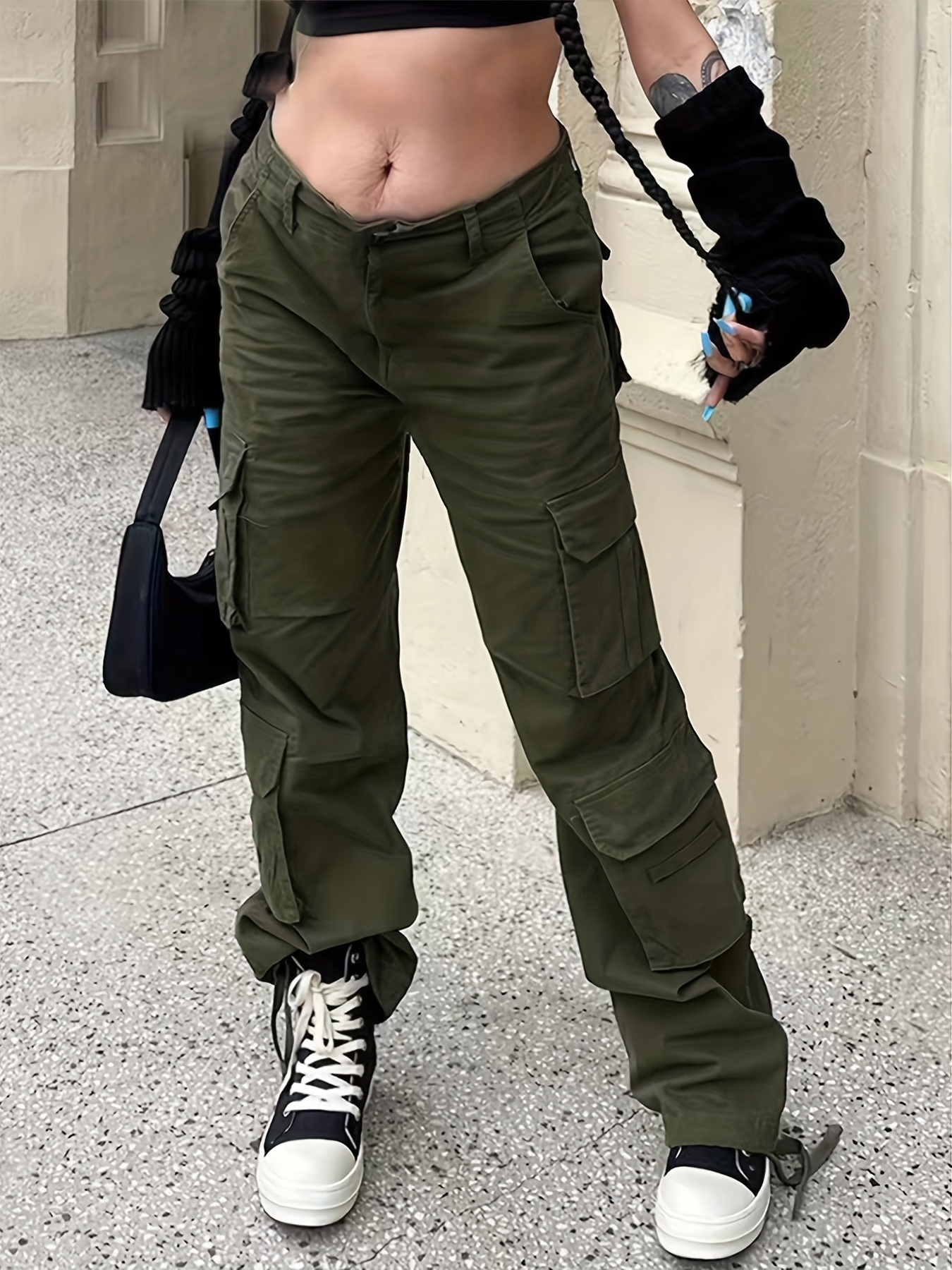 Cargo Pants Women High Waisted Stretch Wide Leg Pants Fashion Y2K Workout  Pant Casual Military Trouser with Pocket : : Clothing, Shoes 