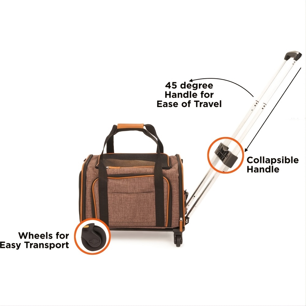 Airline Approved Expandable Pet Carrier With Wheels Two Side - Temu