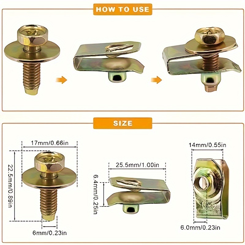 Steel Clip Nut/reed U Nuts Speed Clip Fastener - Temu