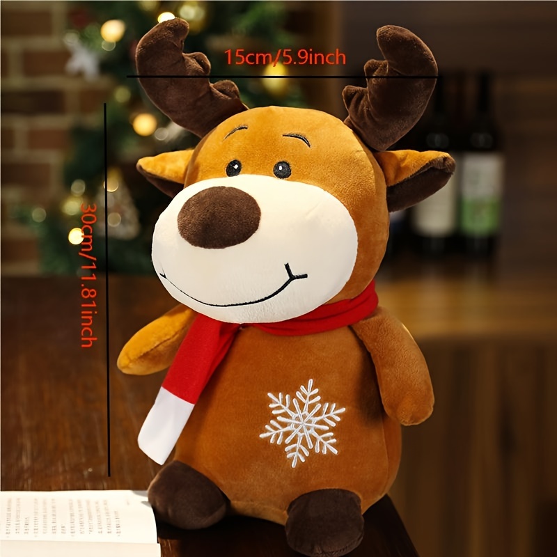 Merry Christmas Cute Santa Claus And Reindeer Plush Toys Christmas Pillow  Series - Temu