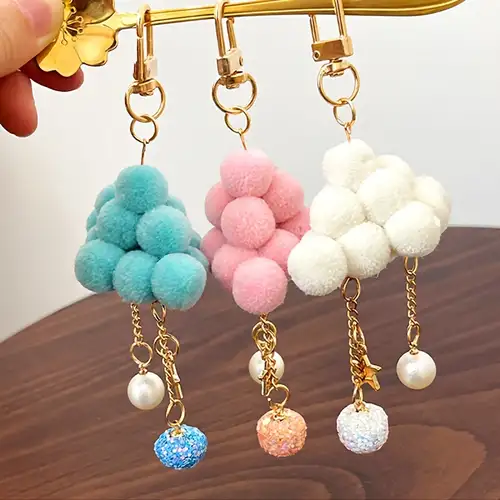 1pc Soft Pom Pom Keychain Plush Ball Cute Colorful Bag Portachiavi  Portachiavi Ornamento Borsa Accessori per ciondoli - Temu Italy
