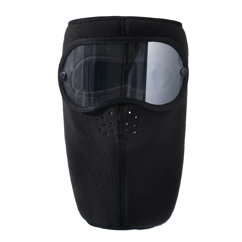 Unisex Winter Warm Mask Face Shield Cycling Caps for Outdoor Fishing  Breathable Mask with HD Anti-fog Goggles Fleece Warm Scarf