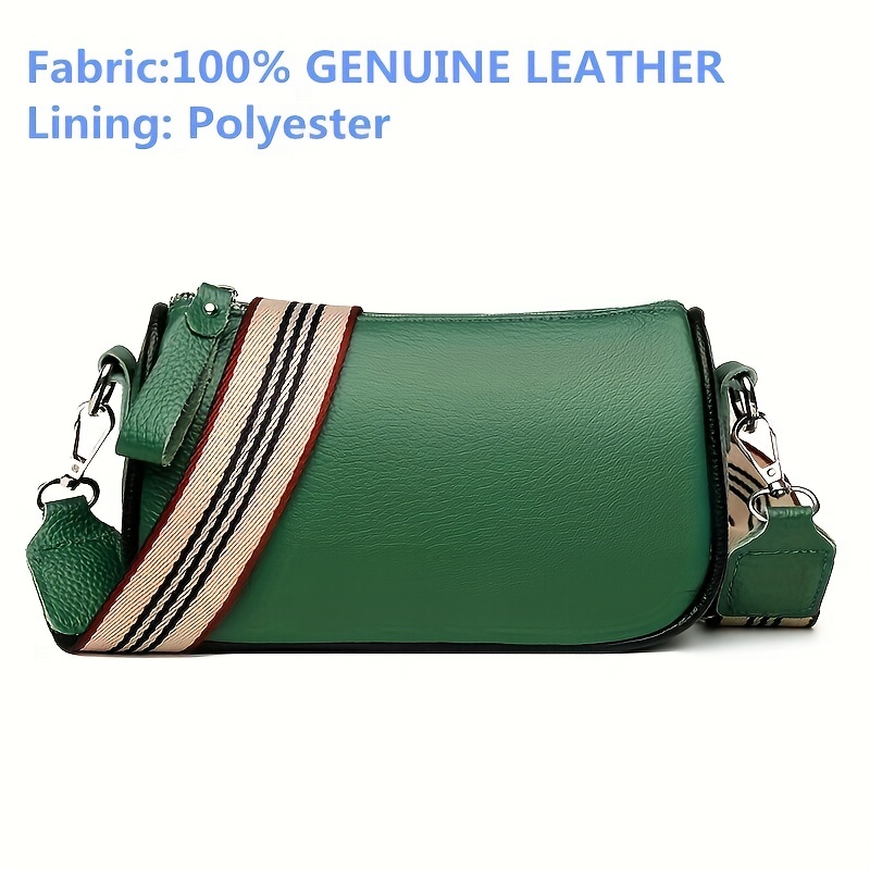 Small Ladies Green Leather Shoulder Strap Purse Side Bags for Women, Green