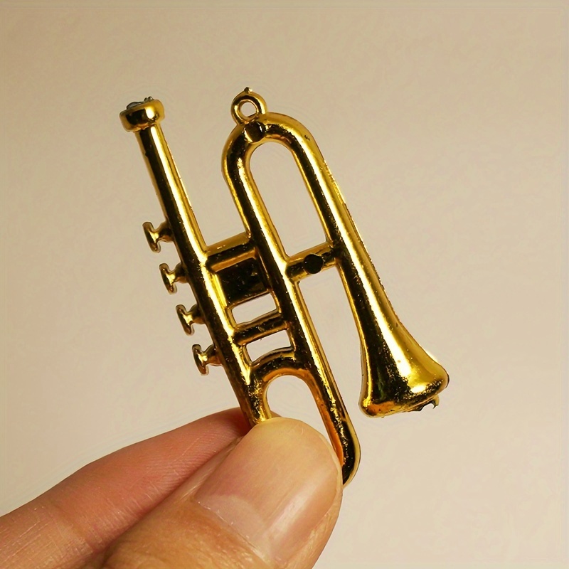 1/6 Copper Trumpet Miniature Model Musical Instrument For Action