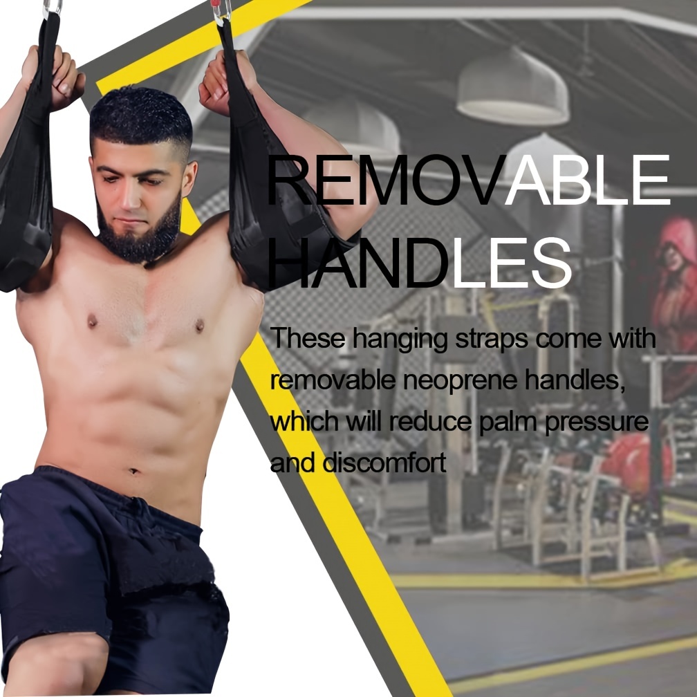 Ab Sling - Ab Sling Straps - Chin up Straps- Arm Hanging Straps - Ab Slings  Straps - Power Rack Accessories - Exercise Straps for pull up straps - Gym  Straps 