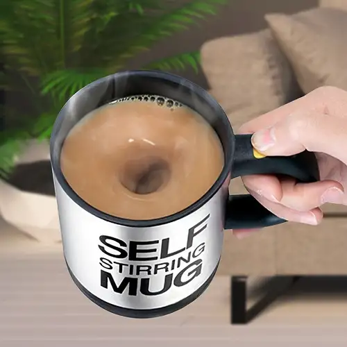 Self Stirring Coffee Mug Cup - Funny Electric Stainless Steel Automatic  Self Mixing & Coffee/Tea/Hot Chocolate/Milk Mug for  Office/Kitchen/Travel/Home 