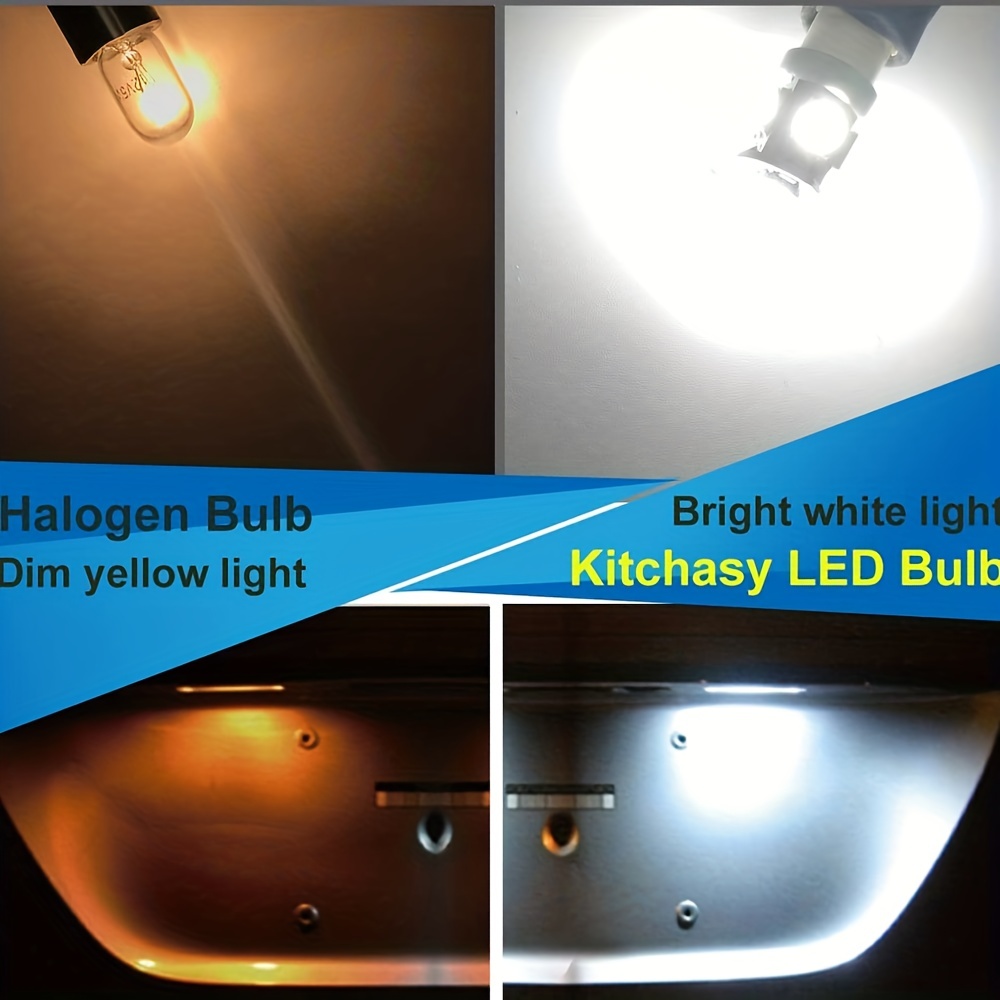 Ultra Bright T10 LED Cube Bulb 5050 SMD 12/24v White Single