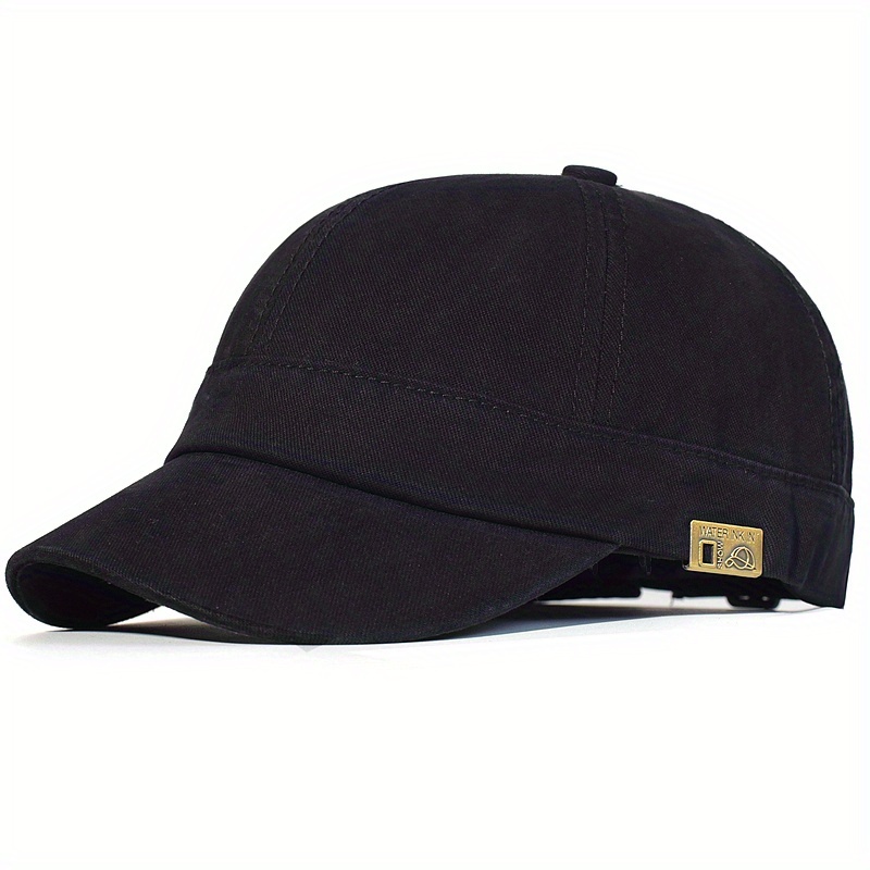 

1pc Cotton Short Adjustable Soft Brim Low Profilebaseball For Men Women 56-59 Cm, Ideal Choice For Gifts