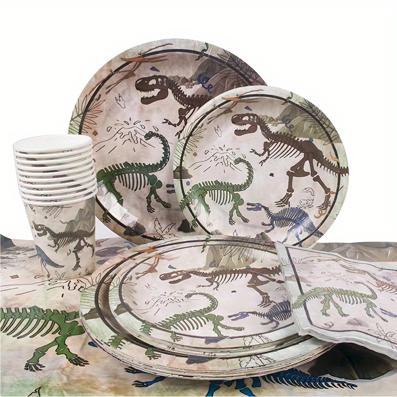 Dinosaur Birthday Party Dinnerware Set Including - Temu