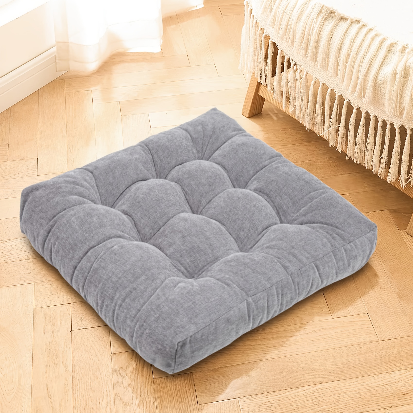 1pc 22 Inch Meditation Floor Pillow,Square Large Pillows Seating