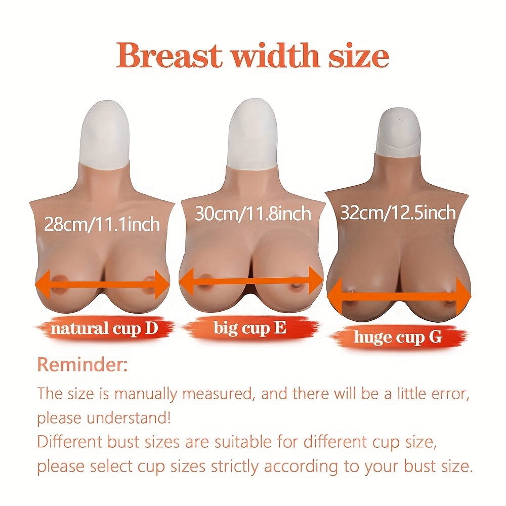 Silicone Breast Plate Three boobs Transgender Crossdresser Suit C Cup  Cosplay