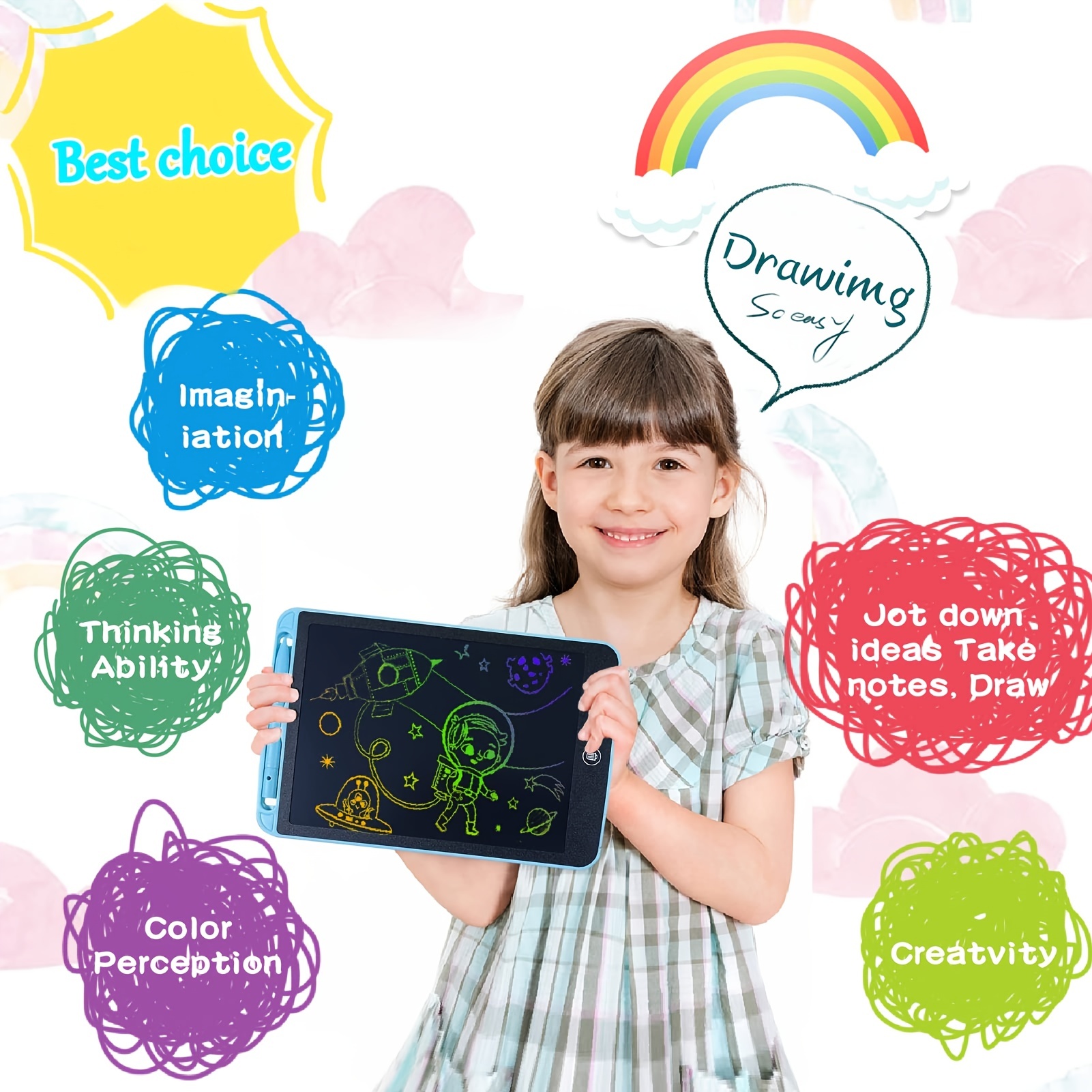 8 5 10 12inch 21 6 25 4 30 48cm writing tablet drawing board childrens doodle drawing toys kids educational toys lcd handwriting blackboard christmas halloween thanksgiving gift