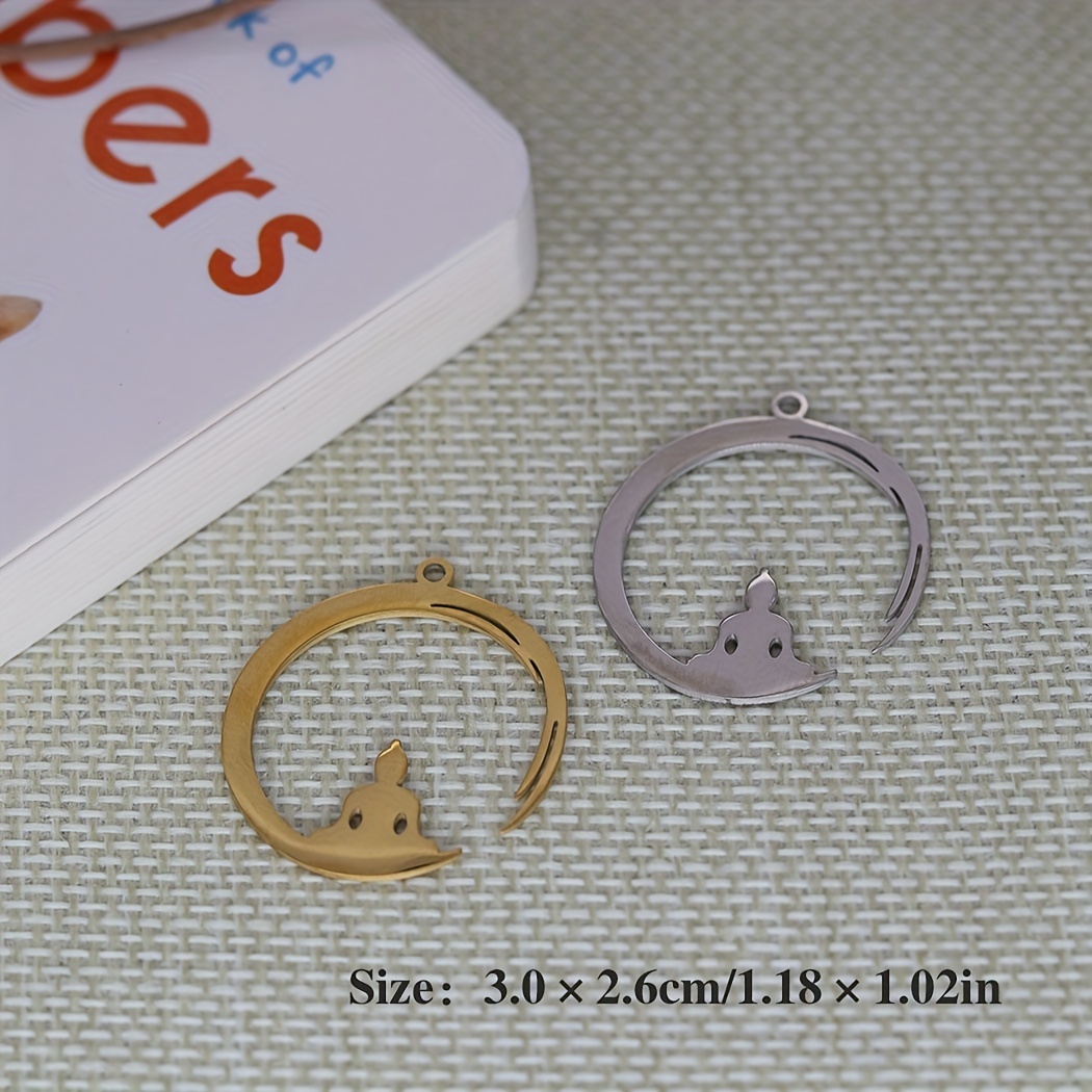 1pc Stainless Steel Assorted Shapes Pendants for DIY Accessories