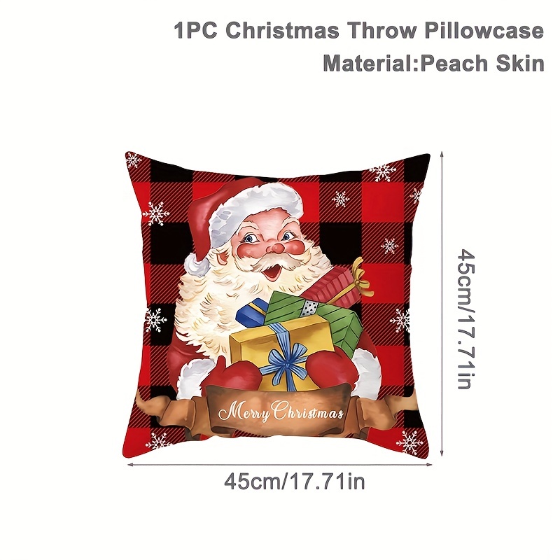 Christmas Santa Claus Throw Pillow Covers, Printed Throw Pillowcase, Throw  Pillow Covers Decor, Home Decor, Room Decor, Bedroom Decor, Living Room  Decor, Car Decor, Sofa Decor - Temu