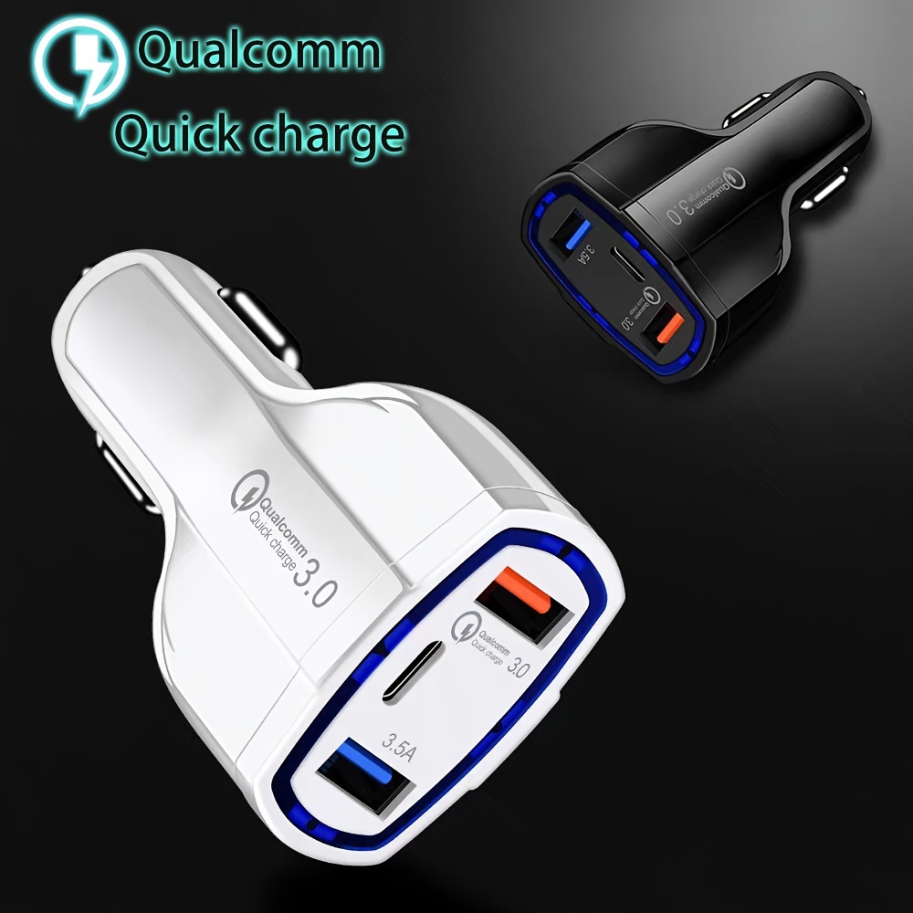 Chargeur Usb 48w Pour Voiture Charge Rapide Qc 4.0 3.0 Fcp Scp Afc Pour  Telephone Huawei Xiaomi Iphone 12 13 11 - Chargeurs De Telephone Portable