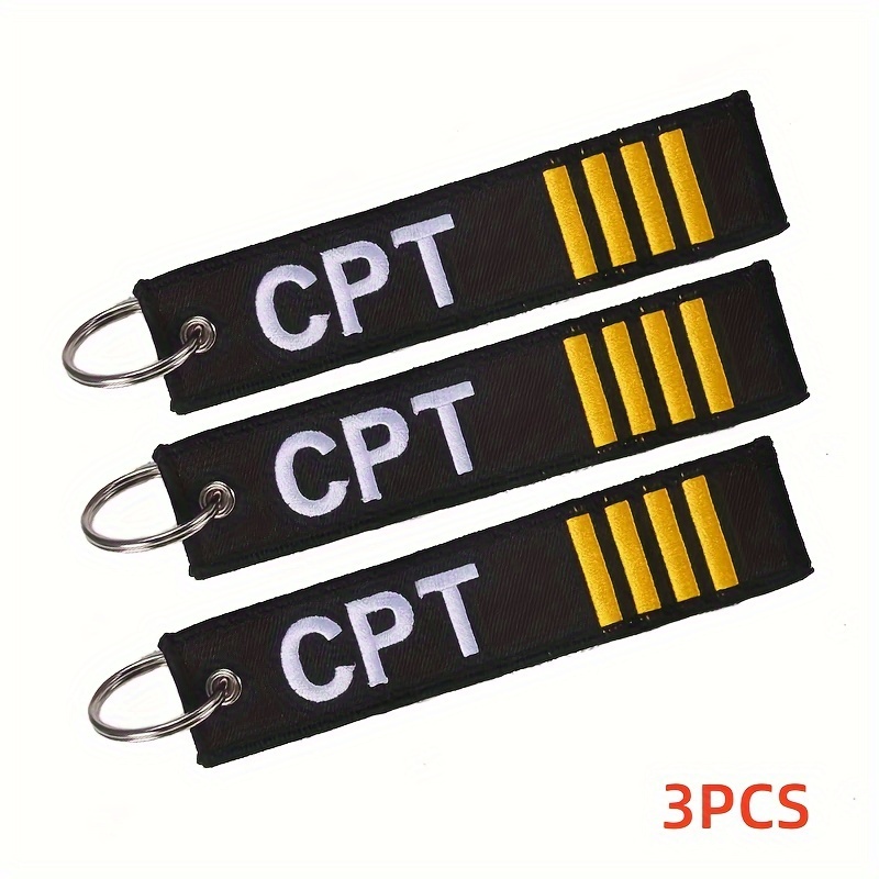 3pcs Fashion Jewelry Embroidery Keychain 4 Bar Cpt Keychain
