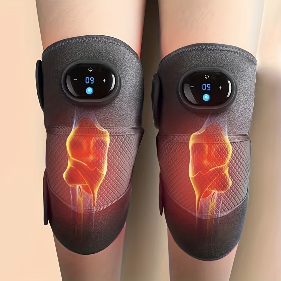 Cordless Knee Brace 3 in 1 Heating Vibration Massage Support Belt