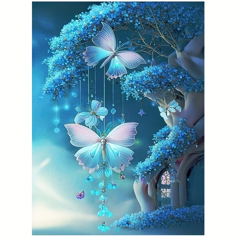 Butterfly Diamond Painting Kits Diamond Art Full Diamond 5d Diamond Dots  Kits Gem Art For Adults Wall Home Decor 11.8x15.7 Inches