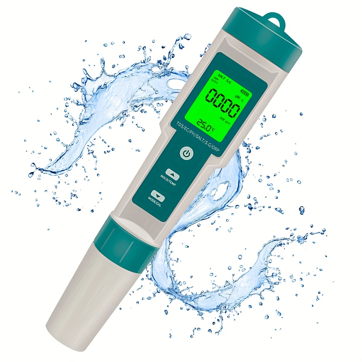 Ph Ec Temp Meter Wifi  Water Quality Tester - 8-in-1 Digital