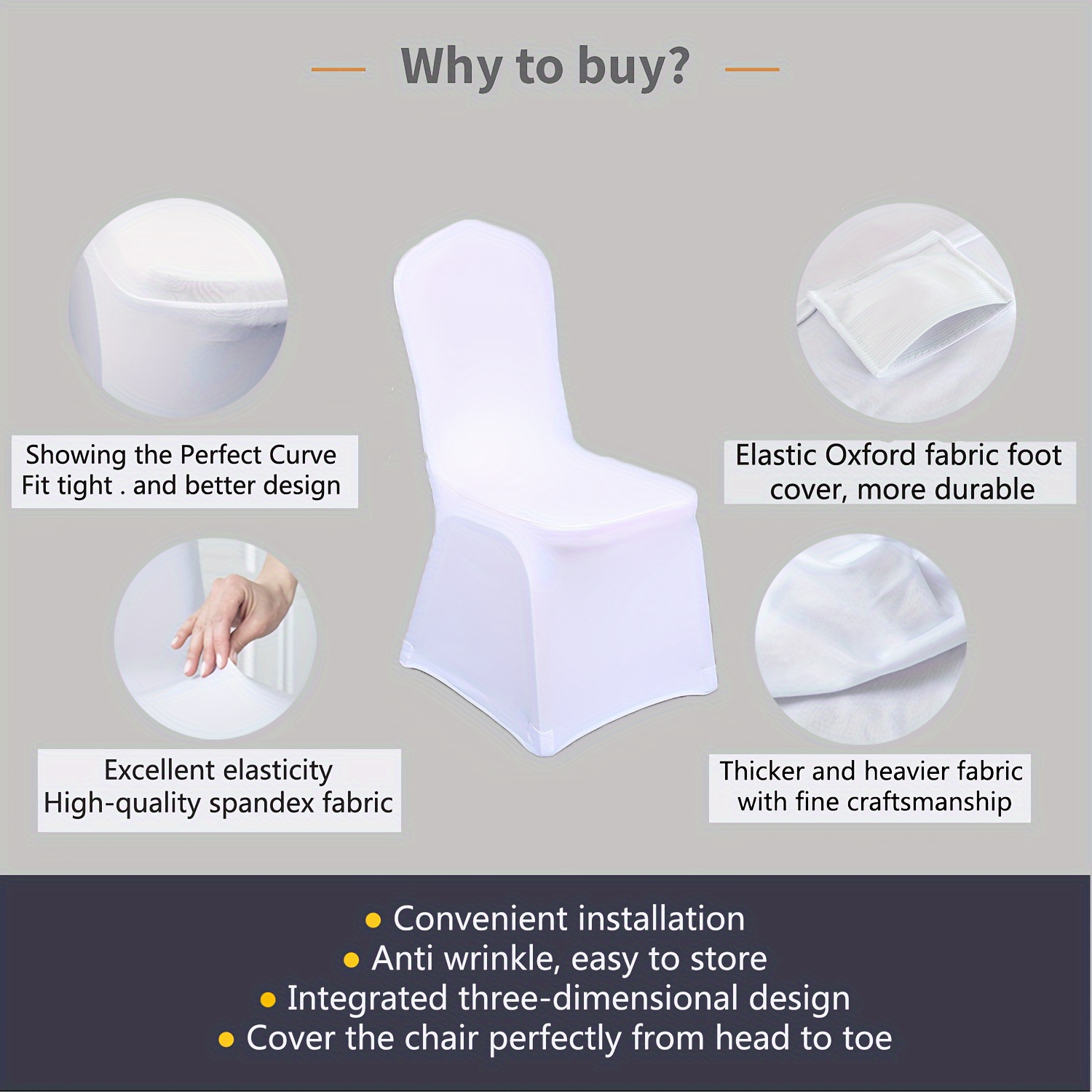 Stretch Spandex Chair Cover Folding Chair Slipcover Durable - Temu