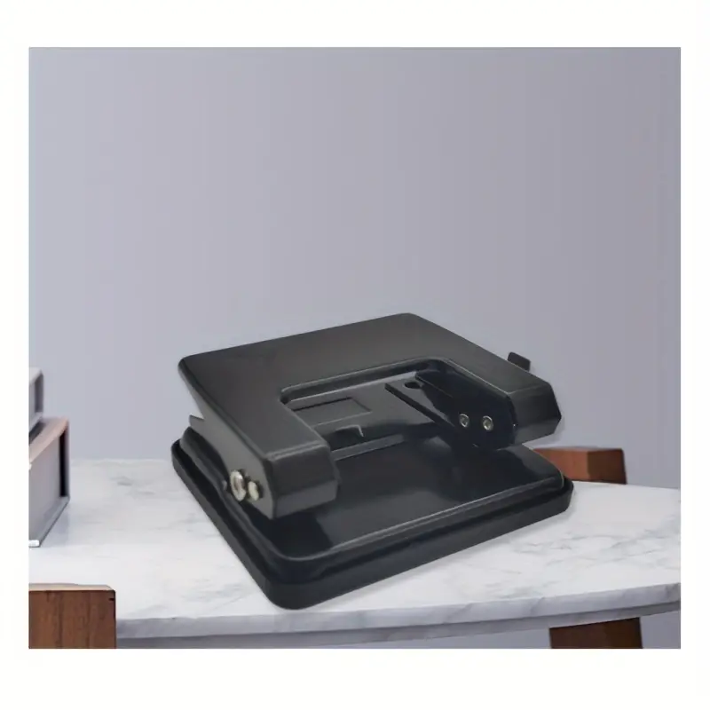 Portable Office Black Metal Two hole Punch Two hole Office - Temu