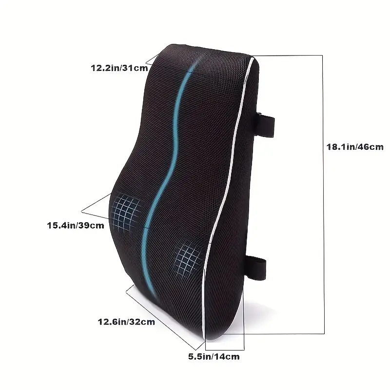 Lumbar Support Pillow For Office Chair Back Support Pillow For Car,  Computer, Gaming Chair, Recliner Memory Foam Back Cushion For Back Pain  Relief Imp