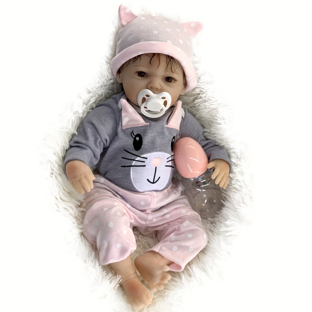 18 Pulgadas Reborn Baby Dolls Pintado Realista Reci n Nacido Baby Girl Doll Con Rooted Mohair Juguetes Para Ni os Regalos De A o Nuevo Bebe Reborn Reallista