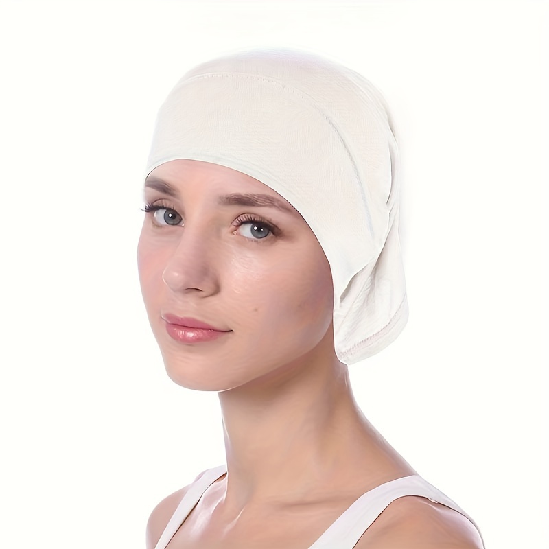 Simple Monochrome Tube Undercap Casual Versatile Elastic Modal Hijab Cap Outdoor Breathable Inner Hijab Cap