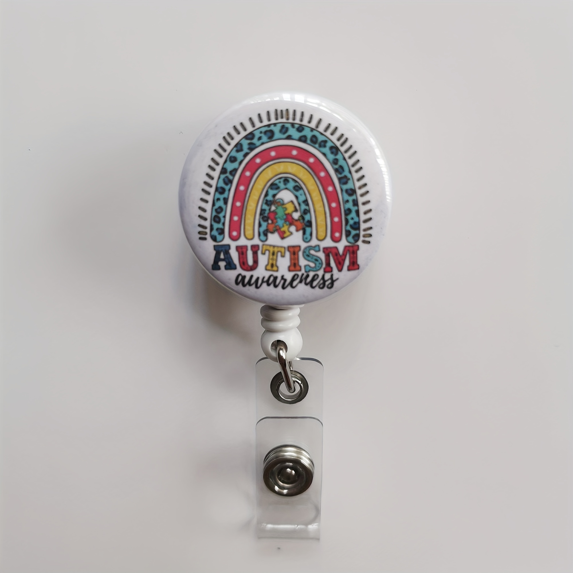 Autism Awareness Badge Reels Holder Retractable Id Clip - Temu New