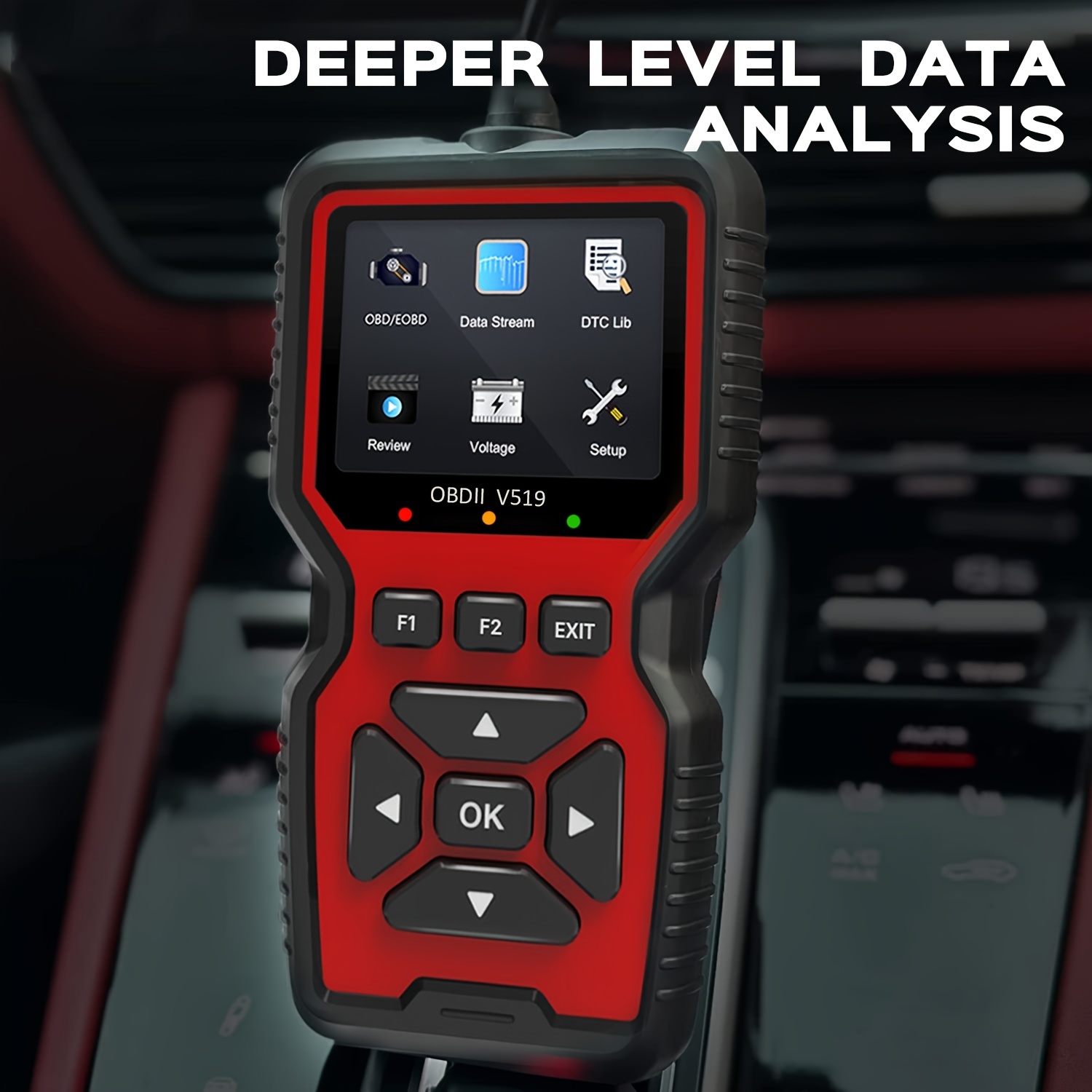  OBD2 Scanner Color Screen Live Data: Easy Set up Reset Clear  Engine Error Code Plug&Play Upgraded Indicator Light Test Voltage/EVAP/O2  Sensor Diagnostic Scan Tool for All Cars Since 1996,AMTIFO W4 