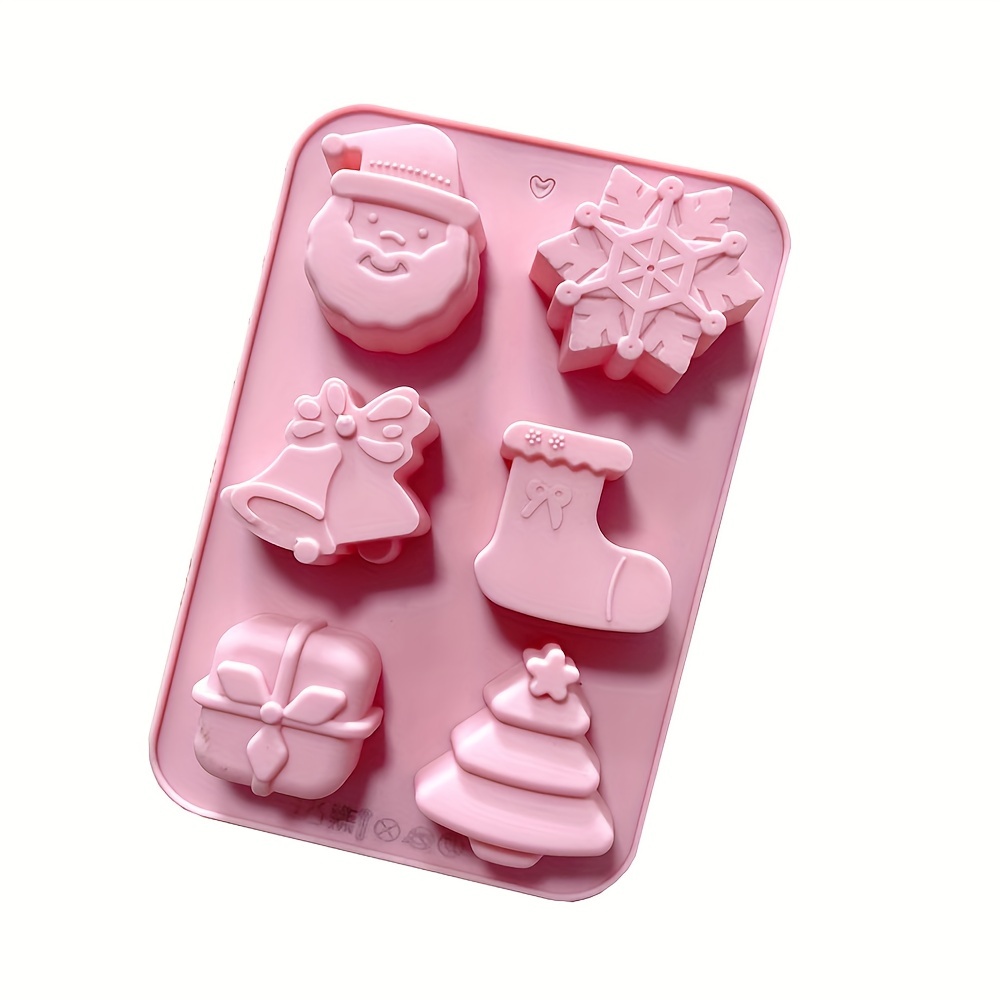 6 Piece Set of Christmas Silicone Molds Candy Baking & More -Celebrate It-  SANTA