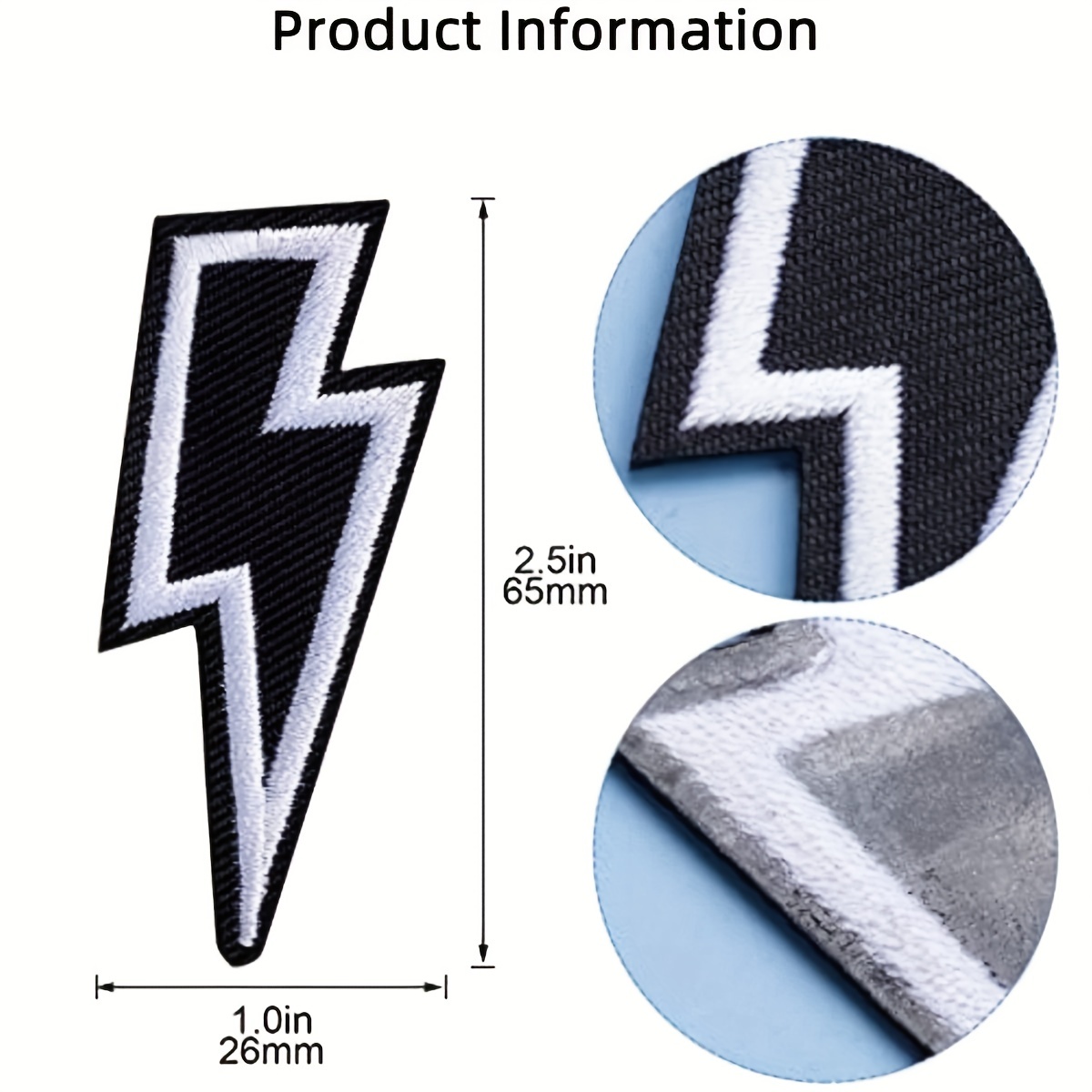 Lightning Sew Or Iron On Patches For Clothing Decoration - Temu