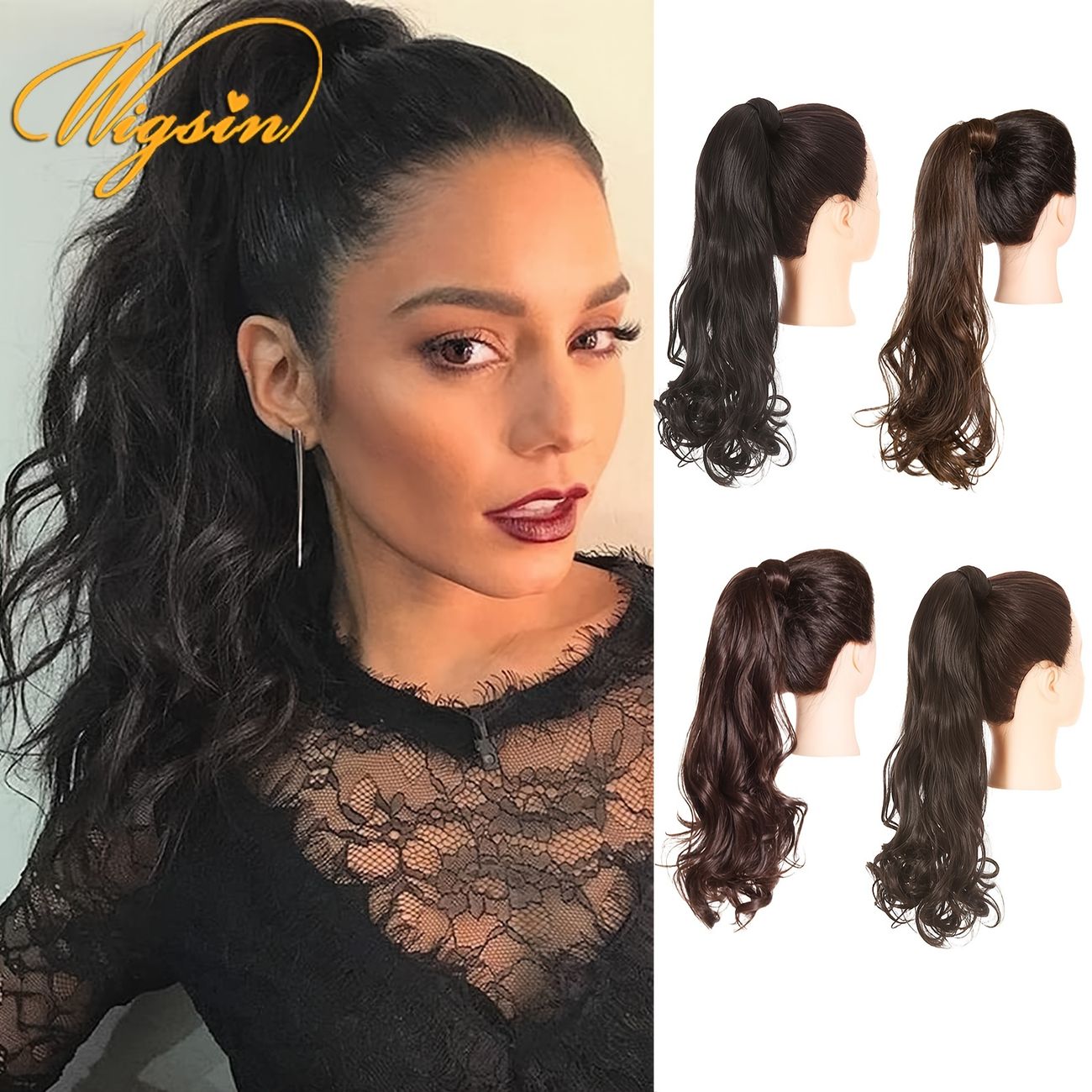 Long Curly Ponytail Wrap Around Clip In Hair Extensions Natural Looking Hairpiece Synthetic Fiber Hair Extensions - Beauty & Personal Care - Temu Canada Long Curly Ponytail Wrap Around Clip In Hair Extensions Natural Looking Hairpiece Synthetic Fiber Hair Extensions - Beauty & Personal Care - Temu Canada