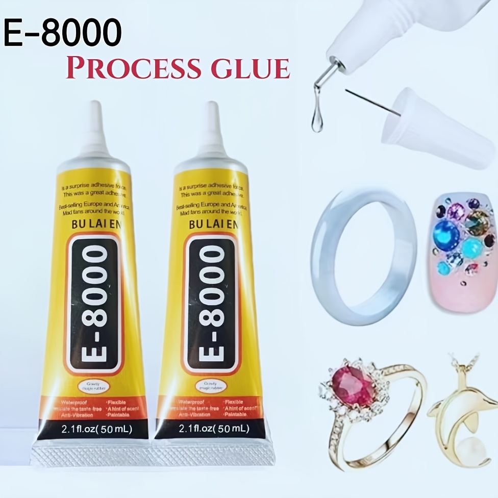 MMOBIEL E-8000 Glue 50 ml - Strong Glue for All Purpose Repair Glue for  Mobiles, Jewellery, Shoes and more - Transparent Adhesive - E8000 Glue :  .in: Home & Kitchen
