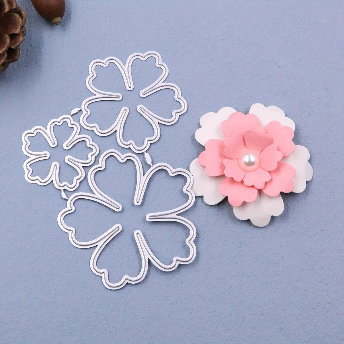 Lovely Dainty Daisy Flower Stem Metal Cutting Dies Scrapbook Card Craft
