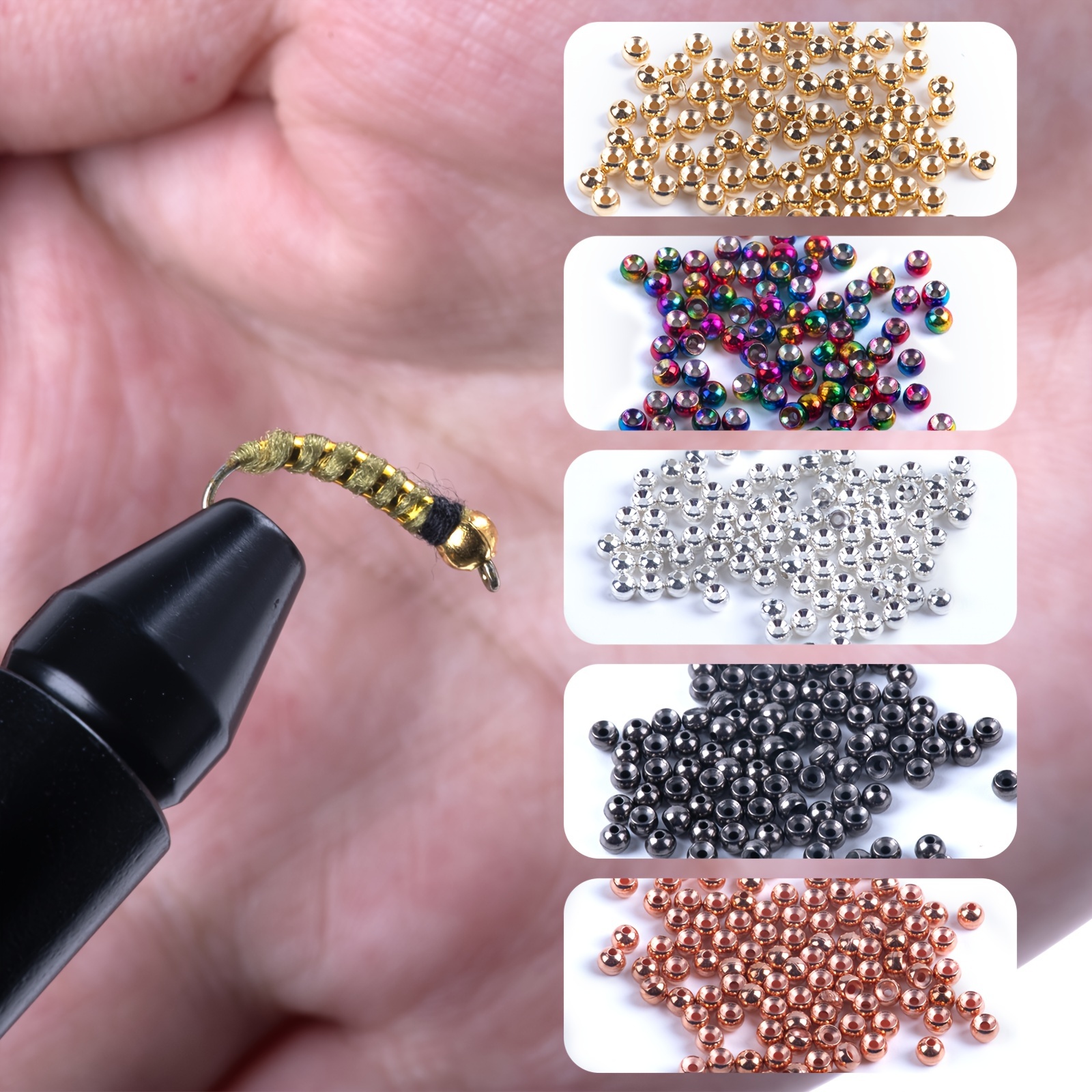 Tungsten Fly Tying Beads High Quality Rainbow G shaped Pore - Temu