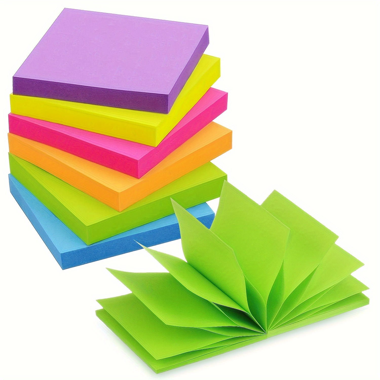 Sticky Notes 3X3 Inches,Light Pink Self-Stick Pads, Easy To Post For Home,  Office, Notebook, 8 Pads/Pack 