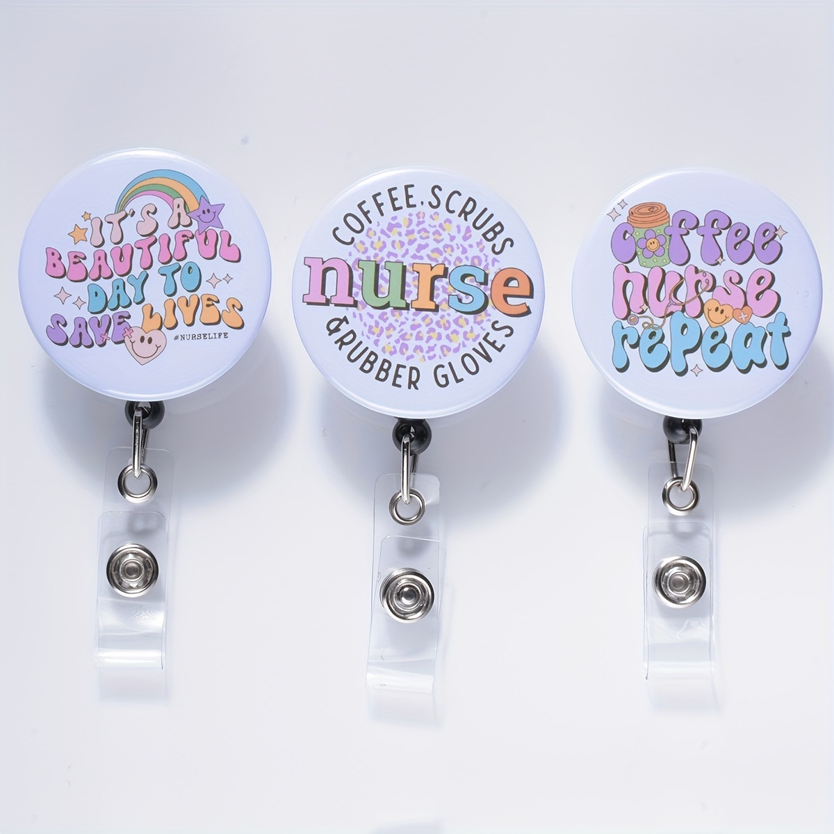 Nurse Cat Badge Reel, Nurse Badge Reel, Retractable Badge Reel, Badge Reel Topper (983)