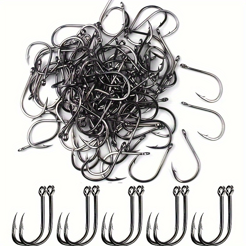 High Carbon Steel Circle Hooks Saltwater Freshwater Fishing - Temu