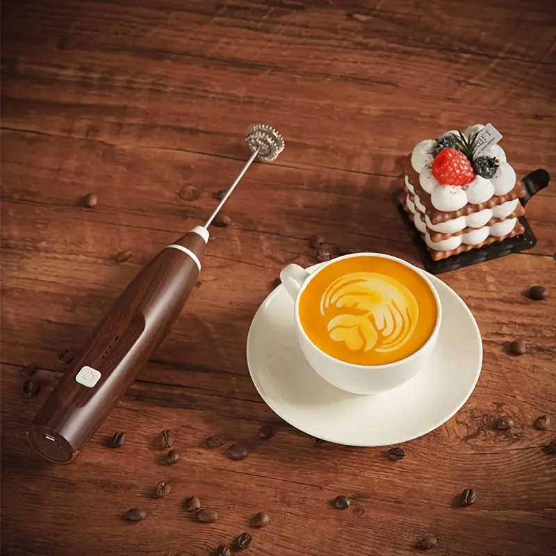 Rechargeable Milk Frother Handheld Foam Maker For Coffee, Latte, Drink Mixer