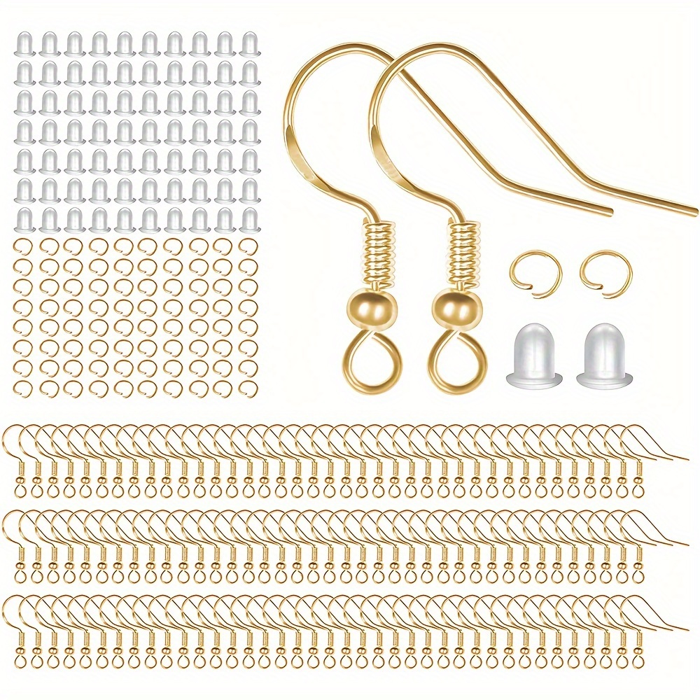 Sukiwiper Hypoallergenic Earring Hooks for Jewelry Making Findings and  Supplies, 300 DIY Earrings Making Kit for Adults,925 Silver/Gold Earring  Hooks
