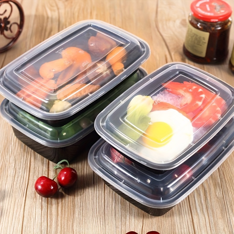 Disposable Food Containers, Meal Prep Containers, Disposable Plastic  Containers, Kitchen Food Storage Containers, Disposable Lunch Boxes, For  Outdoor And Business, Back To School Supplies - Temu Portugal