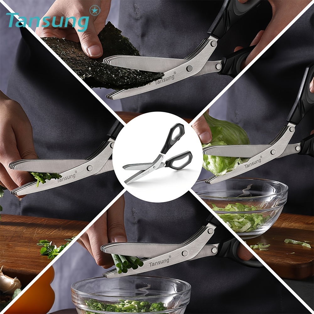 Kitchen Scissors, Stainless Steel Herb Scissors, Onion Vegetable Cutting  Herb Spice Scissors, Multifunctional Chopping Tools - Temu