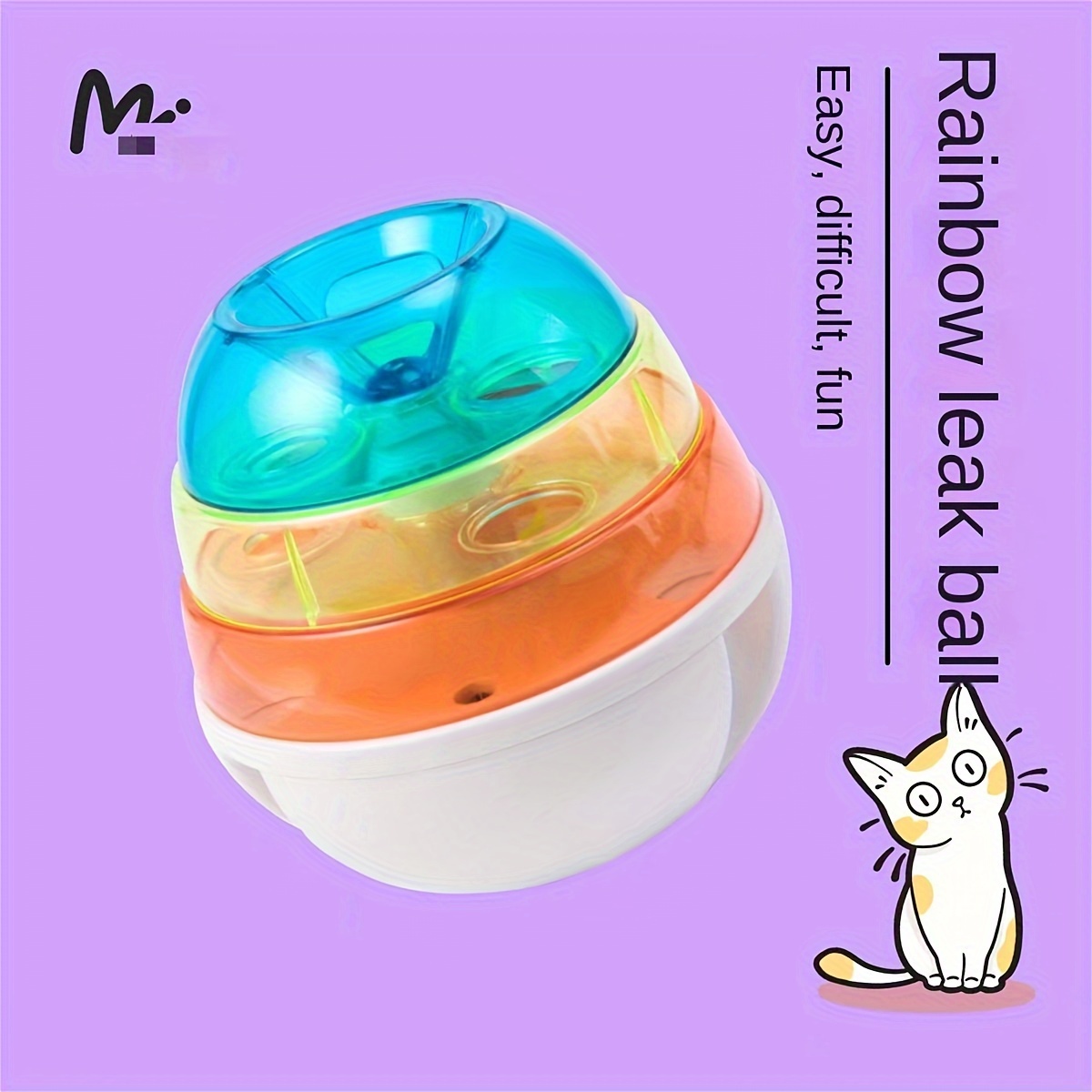 1pc Pet Wobbler Toy Cat Dog Intelligent Self-playing Leaking Feeding Ball  (blue)