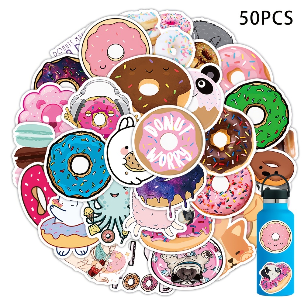 Donut Stickers Cute Snack Sweet Candy Stickers Biscuits - Temu