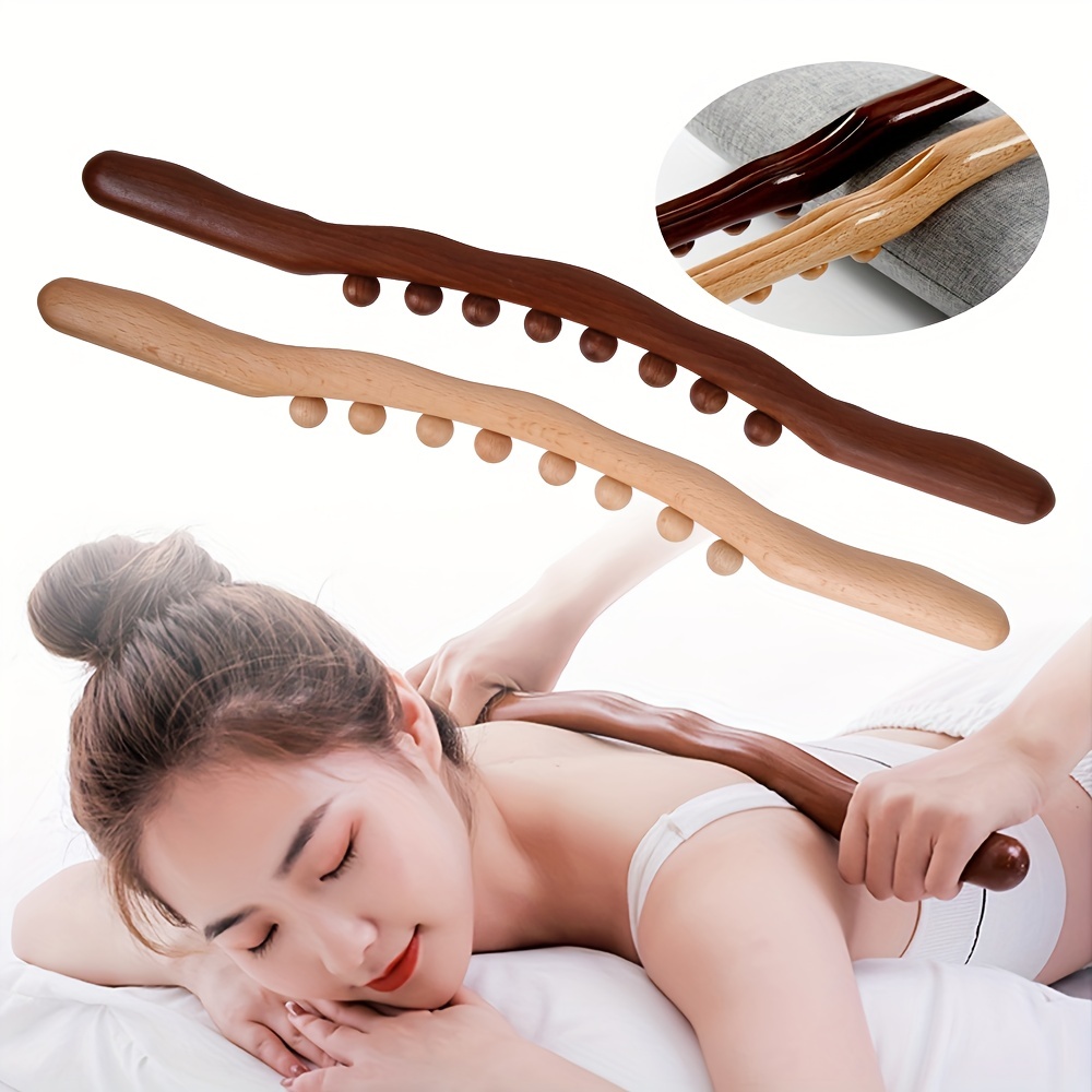 Wood Massage Tools for Body Shaping and Lymphatic Drainage - Relax Neck and  Back with Foot Calf Leg Massager
