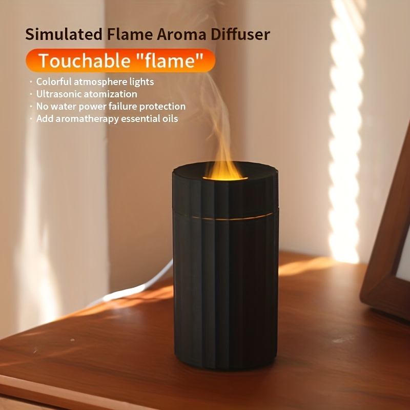 Essential Oil Diffuser with Flame Light, Ultrasonic Super Quiet